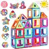 aaczly Costruzioni Magnetiche 50 Pezzi Blocchi Magnetici per Bambini 3D Blocco Magnetico Bambini Costruzioni Giocattolo Magnetiche Educativi Calamite Montessori per Bambini 3 4 5 6 7 8 Anni