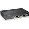 Zyxel Switch di rete Zyxel GS1920-8HPV2 Gestito Gigabit Ethernet (10/100/1000) Supporto Power over (PoE) Nero [GS1920-8HPV2-EU0101F]