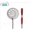 Pala pizza a Sfornare, TONDA FORATA in acciaio inox 18 10, diametro cm 25, lunghezza manico mt.2,0