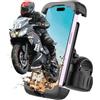 Moman Porta Cellulare Bici, PML1 Porta Telefono Moto 360°Rotabile Antivibrazione Supporto Telefono Bicicletta Compatibile con iPhone Samsung 4.7''-6.8 Smartphone, Porta-Cellulare-Bici-Telefono-Moto
