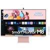 SAMSUNG Smart Monitor 32" LED VA S32BM80P 3840x2160 4K Ultra HD Tempo di Risposta 4 ms Rosa / Bianco