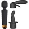 Dorcel Kit Wanderful Rechargeable Wand with Two Accessories Black