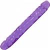 Doc Johnson Crystal Jellies Jr. Double Dong 12" Purple