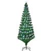 Easycomfort Albero di Natale 180cm con 230 Luci a LED e Fibre Ottiche Colorate, 230 Rami in PVC Ignifughi e Base in Metallo