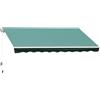 EasyComfort Tenda da Sole per Esterno Avvolgibile a Manovella in Metallo e Alluminio, 4x2.5m, Verde Scuro