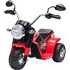 EasyComfort Moto Elettrica per Bambini a 3 Ruote con Luci e Suoni, Batteria Ricaricabile 6V, Velocità 2 km/h, per Bimbi da 18-36 Mesi, 72x57x56cm Rossa