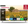 Thomson Smart TV 32 Pollici HD LED sistema Android TV colore bianco 32HA2S13W