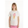 Tezenis T-shirt Girocollo In Cotone Con Stampa Bambina Stampa