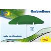 SUNNY STAR OMBRELLONE VERDE DIAMETRO 200 CENTIMETRI PALO IN ALLUMINIO