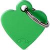 My Family MyFamily Medaglietta per Cane Made in Italy, Cuore Piccolo, Targhetta Cane, Smaltata a Mano in Metallo, Collezione Basic, 25x28 mm