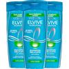 L'OREAL PARIS L'Oréal Paris Elvive Antiforfora Shampoo Delicato Purificante con Actirox ed Equaderm per Capelli Grassi Per Capigliatura Idratata e Fresca - 3 Flaconi da 400ml