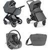 Cam Dinamico Rover - Passeggino Trio Leggero Modulare da 0-4 Anni Antracite