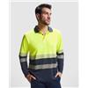 Roly Abbigliamento personalizzate. Polo manica lunga alta visibilità personalizzata Roly Workwear Vega L/S - Roly personalizzate o neutre
