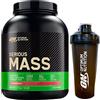 Optimum Nutrition Serious Mass Gainer Proteine Whey in Polvere per la Massa Muscolare con Creatina Glutammina e Vitamine Fragola 2,73kg 8 Porzioni + Shaker