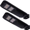 Wisdom Lampione stradale Led 100W Nero con pannello solare IP66 Bianco freddo 6500K con sensore crepuscolare e di movimento confezione da 2pz Wisdom