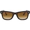 Ray-Ban Wayfarer, Occhiali da Sole Unisex Adulto, Marrone, 50 mm