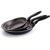 Quid Nuit Set 3 padelle in alluminio stampato 20-24-28 cm