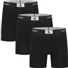 Calvin Klein Boxer Brief 3Pk 000NB3529A, Uomo, Nero (BLACK, BLACK, BLACK), XL