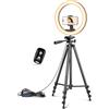 UBeesize 12 LED Ring Light Professionale con 50 estensibile Selfie treppiede supporto telefono per foto video tavolo Smartphone luce treppiede