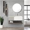 LBSIGN Lavabo 60 cm con cassetto laterale 40 cm grigio specchio e mensola inferiore Rovere Scuro - Itaca