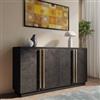 DEGHI Madia 170x90h cm in legno di mango bronzo con 4 ante - Lyle