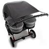 DIAGO Tenda a vela universale per passeggino gemellare con navicella/protezione solare UV 50+/parasole per passeggino gemellare e passeggino trekking gemellare/parasole