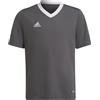 adidas Entrada 22 Short Sleeve Jersey, T-shirt Unisex - Bambini e ragazzi, Team Grey Four, 152