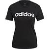adidas Essentials Slim Logo, T-shirt Donna, Black/White, XS