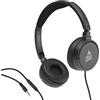 Music Sound | HEADBAND filo Basic | Cuffie on ear pieghevoli con filo e microfono - Jack 3.5 mm - Colore Nero