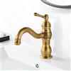 Coleniny Rubinetto Bagno Lavabo Ottone Antico, Miscelatore Lavabo Bagno Vintage Girevole a 360°, Rubinetto Bagno Monocomando Con Finitura Dorata Sterile, Calda e Fredda del Rubinetto