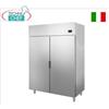 Technochef - Armadio Frigo 2 Porte, Professionale, Inox, lt.1400, Temp.-2 +8C, Ventilato, Classe C