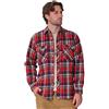 Iris Sprite Camicie a quadri da uomo Camicia a quadri in flanella Camicia a quadri Casual Camicia a quadri a maniche lunghe con tasche, Multicolore Rosso, M