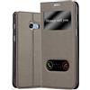 Cadorabo Custodia Libro per Samsung Galaxy A5 2017 in BRUNO PIETRA - con Funzione Stand e Chiusura Magnetica - Portafoglio Cover Case Wallet Book Etui Protezione