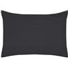 STOF - Federa sacco - Dimensione 50 x 70 cm - Qualità Percale di Cotone - 100% Cotone Certificato Oeko-Tex - Colore Antracite - Modello Elysée - Biancheria da letto per la casa