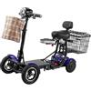 Kcolic Scooter Per Disabili 4 Ruote Leggero Con Sedile Pieghevole, Doppi Cestini Anteriori E Posteriori, Arrampicata: 12°, Per Adulti Anziani B