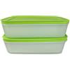 Tupperware 27619 - 2 contenitori per congelatore da 1 litro, colore: verde/bianco 27619