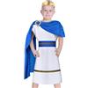 AOOWU Romano Vestito, Romano Toga Costume Bambino, Roman Costume per Ragazzo Cosplay Outfits per Toga Party, Halloween, Carnevale