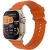 Gerrit 2023 NUOVO HOT T900 Ultra Smart Watch uomo donna Bluetooth chiamate sport impermeabile T10 Ultra Smartwatch Ultra Series 8 braccialetto fitness (arancione, T900 Ultra)