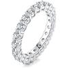 JewelryPalace Anello Eterno Donna Argento Con Cubica Zirconia, Anelli Impilabili 925 Con Pietre a Taglio Rotondo, Fede Nuziale in Argento Matrimonio Set Gioielli 11.5