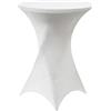 SINSSOWL Tovaglia in spandex da 80-85 cm, bianca, decorazione per matrimoni, feste, bar, banchetti ed eventi, 1 pezzo, bianco