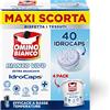 Omino Bianco - Additivo Lavatrice Bianco Vivo Idrocaps, Capsule Idrosolubili per Bucato, Azione Sbiancante e Smacchiante, 10 Caps x 4