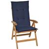 Beautissu Cuscino per Sedia a Sdraio Loft HL 120x50x6cm Resistente e Comodo Anche per sedie reclinabili, spiaggine e poltrone - Blu