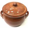 NOBILE LOVELYCARE Pentola bombata in terracotta con coperchio diametro 20cm artigianale MADE IN ITALY cottura lenta