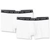 Calvin Klein Jeans Calvin Klein Trunk 2pk Pantaloncini, White W/Black WB, Small Uomo