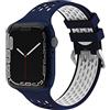 EWENYS Cinturino in silicone traspirante con fori multipli compatibile con Apple Watch Series 8 7 45mm 49mm Ultra, Series 6 5 4 SE 44mm, Series 3 2 1 42mm Nike Sport