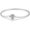 HappyStar Bracciale Donna Bead Charm Da Donna in Argento Sterling 925,Bracciale con maglia snake e chiusura, Charms Compatibili,Regali per donne.