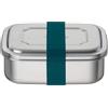 THERMOcafé by THERMOS TC Sandwich Box Teal 0,80 l, contenitore per il pane in acciaio inox con nastro in tessuto, per università, scuola e ufficio, lavabile in lavastoviglie e senza BPA