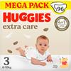 Huggies Extra Care Pannolini, Taglia 3 (4-9 Kg) Confezione da 96 Pannolini