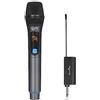 MicrocKing Microfono senza fili Sistema di microfono wireless Microfono portatile dinamico con ricevitore ricaricabile per conferenze matrimoni Chiesa Stage Party Karaoke