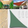 GLIN Tenda da Sole Tenda a Vela Impermeabile Rettangolo Quadrato Triangolare Tendalino 1.6x1.6x2.26m Tenda da Sole Telo Parasole Ombreggiante per Esterno Terrazzo Balcone Giardino Verde Scuro